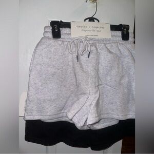 Better Together Women's Gray and Black Shorts DUO